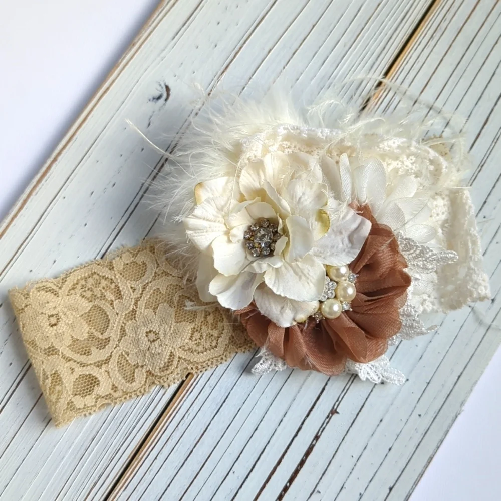 Decorative Floral & Lace Baby Headband